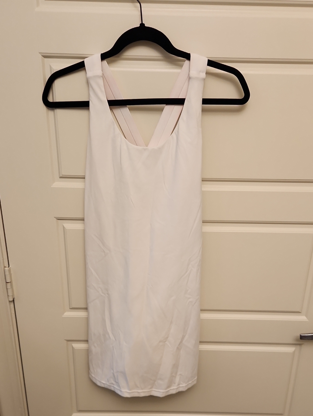 FLX by Old Navy White Racerback Tank Dress - Small - Travel/Leisure